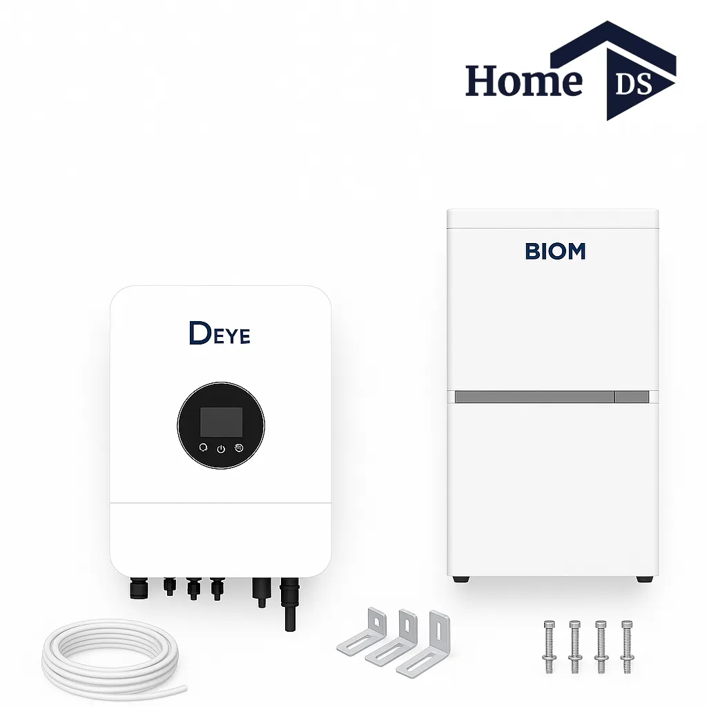 Сонячна станція "під ключ" Deye 6 кВт + АКБ BIOM 5.12 кВт·год
