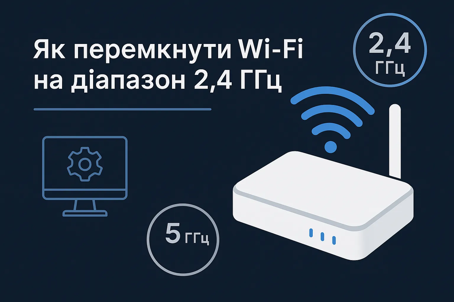 Як перемкнути Wi-Fi на діапазон 2,4 ГГц