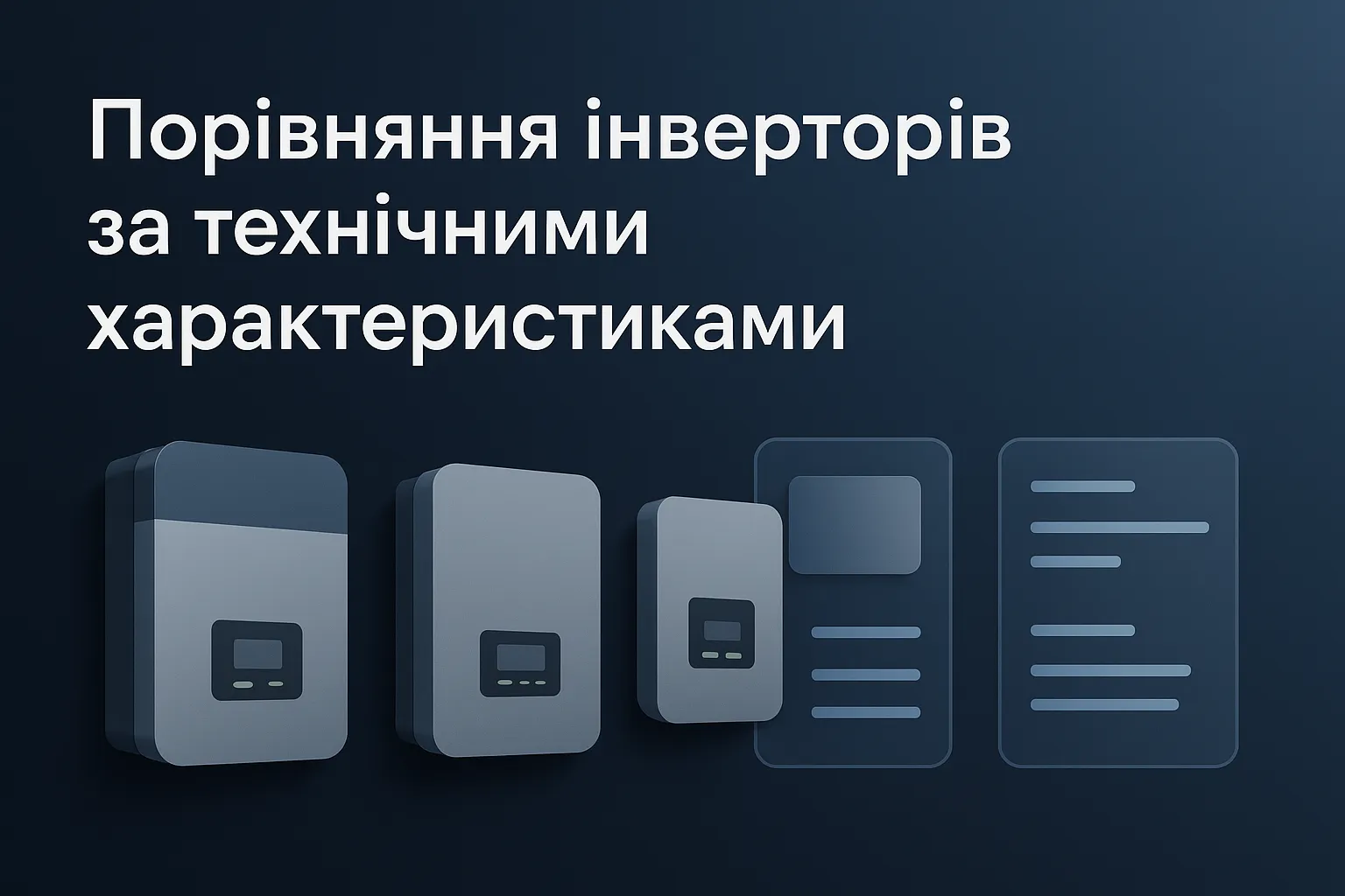 Порівняння інверторів за технічними характеристиками