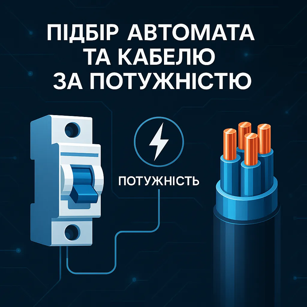 Підбір автомата та кабелю за потужністю